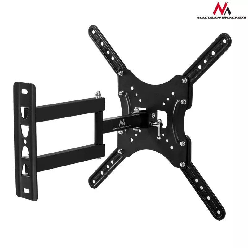 Soporte de pared para TV Maclean MC-759 para pantallas de 13–55 pulgadas, capacidad de carga 30 kg, VESA 75x75–400x400, inclinable y profundidad ajustable
