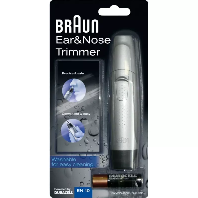Braun Exact Series EN 10 Recortador de precisión, Negro, Plata