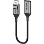 ALOGIC Ultra - Adaptador de vídeo - DisplayPort macho con bloqueo a HDMI hembra - 20cm - Gris espacial - Compatibilidad 4K, activo (ULDPHDA-SGR)