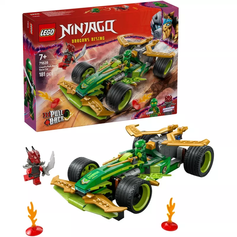 LEGO Set de construcción NINJAGO Lloyds Action Speedster 71828, 181 piezas, 2 minifiguras, edad 7+
