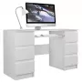 Topeshop KUBA BIEL MAT escritorio para ordenador, blanco