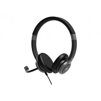 PORT CONNECT | Auriculares estéreo USB PRO ON'R 300 | con cable | on-ear | cancelación de ruido | negro