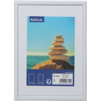 MAUL 1934802 - marco de fotos individual - placas de MDF - plástico - policarbonato (PC) - blanco - sobremesa - 13 x 18 cm - rectangular