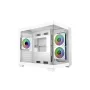 Cooler Master E481-WHNN-S00 Elite 481 WOOD blanco, mATX, panel frontal, cristal templado vista completa 70°