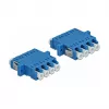 DeLOCK acoplador de fibra óptica LC Quad hembra a LC Quad hembra, Singlemode, azul, 2 uds.