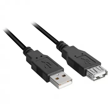 Cable USB Sharkoon 2 m USB A negro