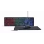 Teclado de tamaño completo con cable con ratón Gembird KBS-UML-01 — USB, QWERTY US, 104 teclas, negro