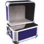 Maletín para discos Roadinger 3011003B Aluminio Azul oscuro redondeado – maletín para vinilos o medios