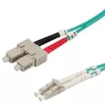 Cable de conexión de fibra óptica VALUE 50/125µm LC/SC OM3 turquesa 5 m