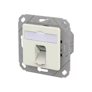 METZ CONNECT toma de conexión E-DAT C6A LSA++ 1 puerto UPk blanco puro