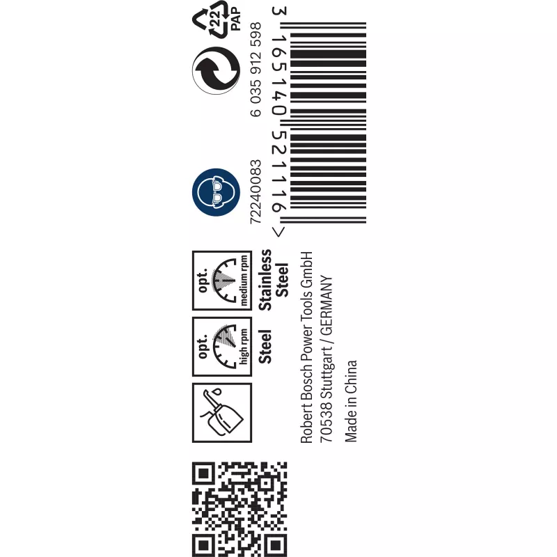 Bosch 2608585876 HSS-Co juego de brocas helicoidales, 3 mm, longitud 61 mm, vástago cilíndrico, 10 unidades