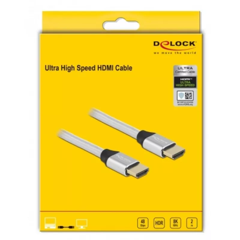 Cable HDMI DeLOCK Ultra High Speed 48 Gbit/s 8K 60 Hz 2 m