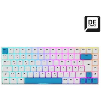 Teclado Sharkoon SKILLER SGK50 S3 PBT gaming USB QWERTZ alemán blanco