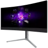 LORGAR 34MP1, Monitor gaming UWQHD MiniLED Pro, 34'' (3440*1440) Monitor curvo VA, negro/gris lechoso
