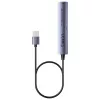 Hub USB Unitek H1208CGY01 — 4 puertos USB 3.0 (5 Gbit/s), compatible con USB 2.0, aluminio