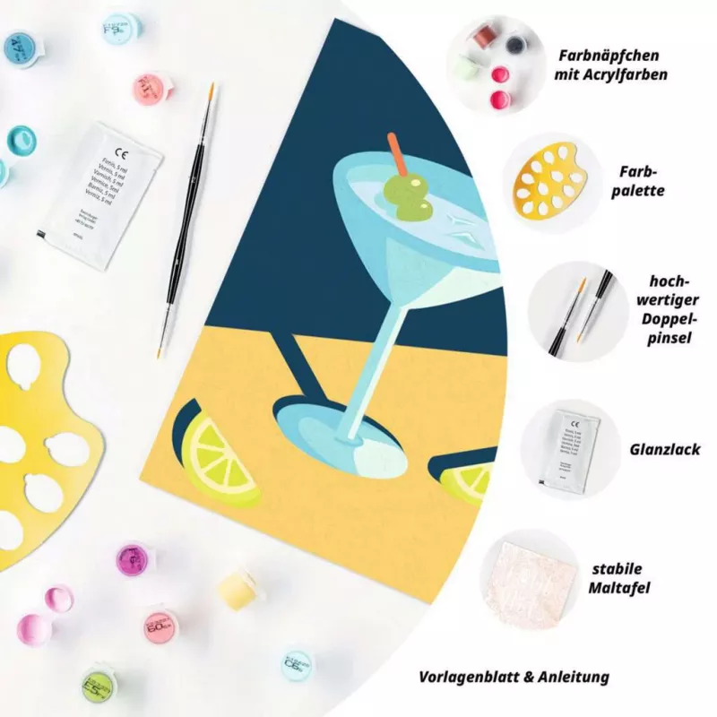 Set de pintura Ravensburger CreArt Mocktail Lemon – set de pintar por números
