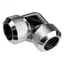 Alphacool Eiszapfen 17410 conector de compresión HardTube de 13 mm, unión en L de 90° para tubos de acrílico y latón, cromo