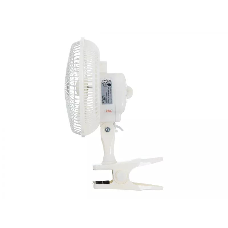 Adler | ventilador con pinza | AD 7317 | ventilador de mesa | blanco | diámetro 15 cm | número de velocidades 2 | 30 W