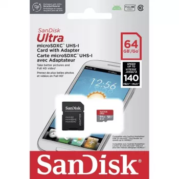 Tarjeta de memoria flash SANDISK SDSQUAB-064G-GN6TA 64GB