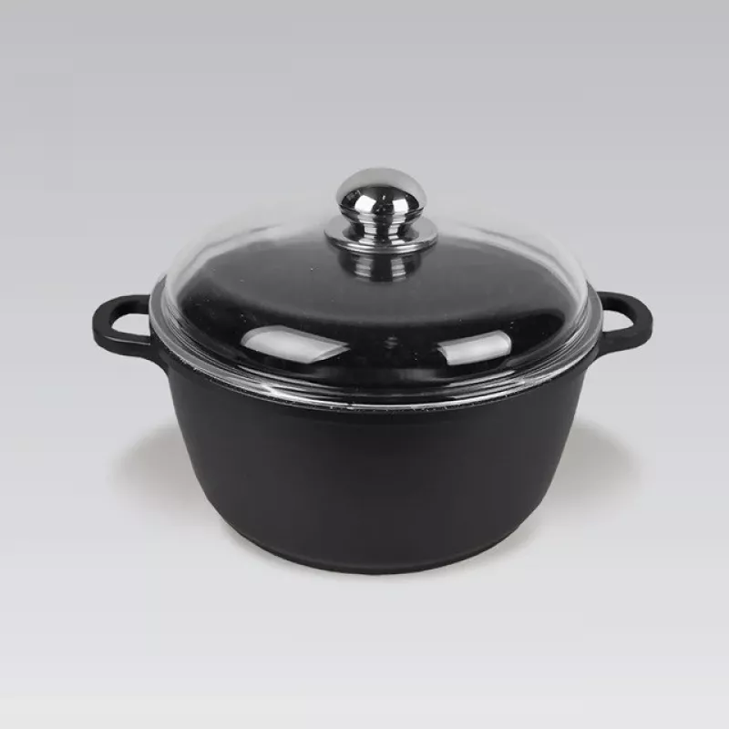 Olla con tapa Maestro MR-4628C, menaje de acero inoxidable, 28 cm de diámetro, 5,8 L, antiadherente, 2 asas