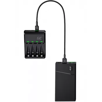 Cargador Green Cell GC VitalCharger con 4 pilas AA 2000mAh NiMH