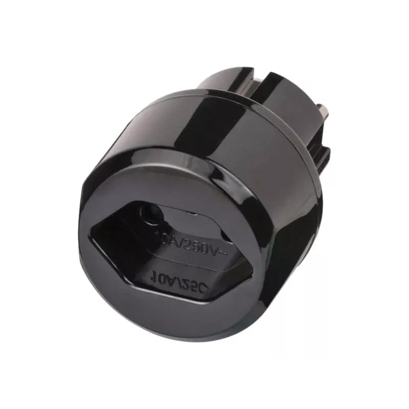 Adaptador de viaje brennenstuhl - adaptador de enchufe - negro (1508480)