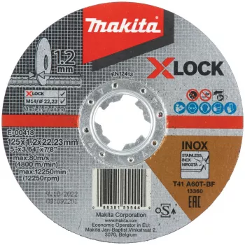 Makita - Disco de corte - para acero inoxidable - 125 mm - Grano: A60T