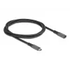 Cable de extensión USB DeLOCK Type-C conector macho a conector hembra 10 Gbit/s 1 m gris metal