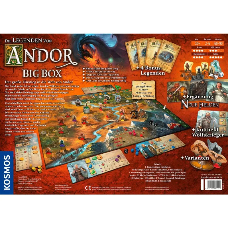 Kosmos Andor The Legends of Andor - Big Box Juego de cartas viaje/aventura