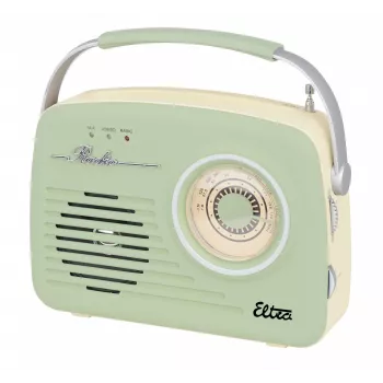 Radio de sobremesa Eltra LUIZA RETRO SP-11 con soporte MP3, USB y tarjeta SD, menta