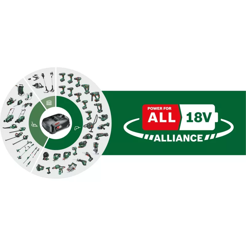 Atornillador percutor a batería EasyImpact 18V-38 (verde/negro, batería de litio 2,0Ah, maletín de transporte, POWER FOR ALL ALLIANCE)