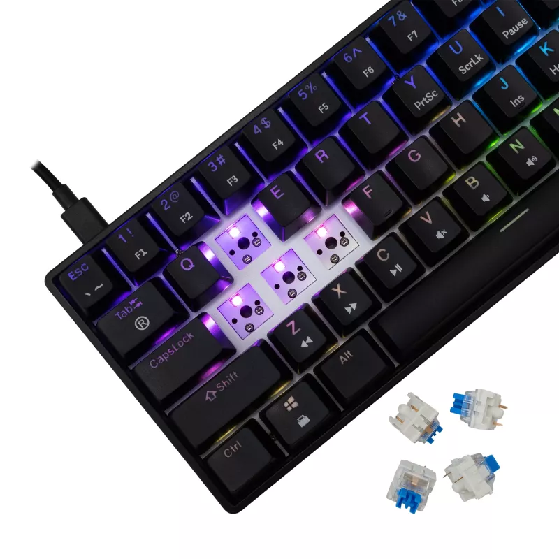 Teclado mecánico White Shark Shinobi-2 switch Blue negro distribución US