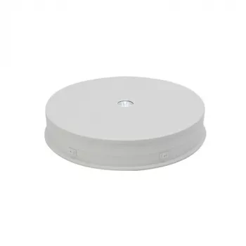 Soporte giratorio eléctrico 360° con iluminación LED, redondo 30 cm, blanco