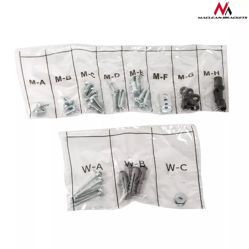 Maclean MC-723 B - soporte de pared para pantalla 37-70, 600x400 VESA, para máx. 40 kg, negro