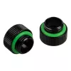 Bitspower Touchaqua TA-F40-GB adaptador recto, G1/4 pulgadas macho – G1/4 pulgadas hembra, negro (2 uds.)