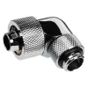 Conector Alphacool Eiszapfen 90 grados G1/4 inch macho a 16/10 mm - giratorio, cromo-plata