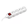 PowerWatch 3 m (4 tomas) blanco con interruptor