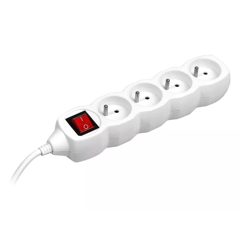 PowerWatch 3 m (4 tomas) blanco con interruptor