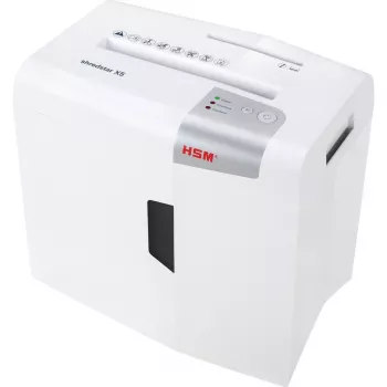 Destructora de documentos HSM X5 corte en partículas P-4, 22 cm de ancho de trabajo, partículas de 4,5 mm, capacidad 5 hojas, contenedor 18 l