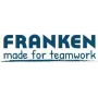 Soporte de etiquetas magnético Franken C124G — 5,0 x 1,5 cm, marrón oscuro