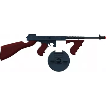 Pulio Pistola de gánster de metal 155132/6 — pistola de juguete de resorte, construcción metálica, capacidad de 8 disparos