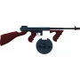 Pulio Pistola de gánster de metal 155132/6 — pistola de juguete de resorte, construcción metálica, capacidad de 8 disparos