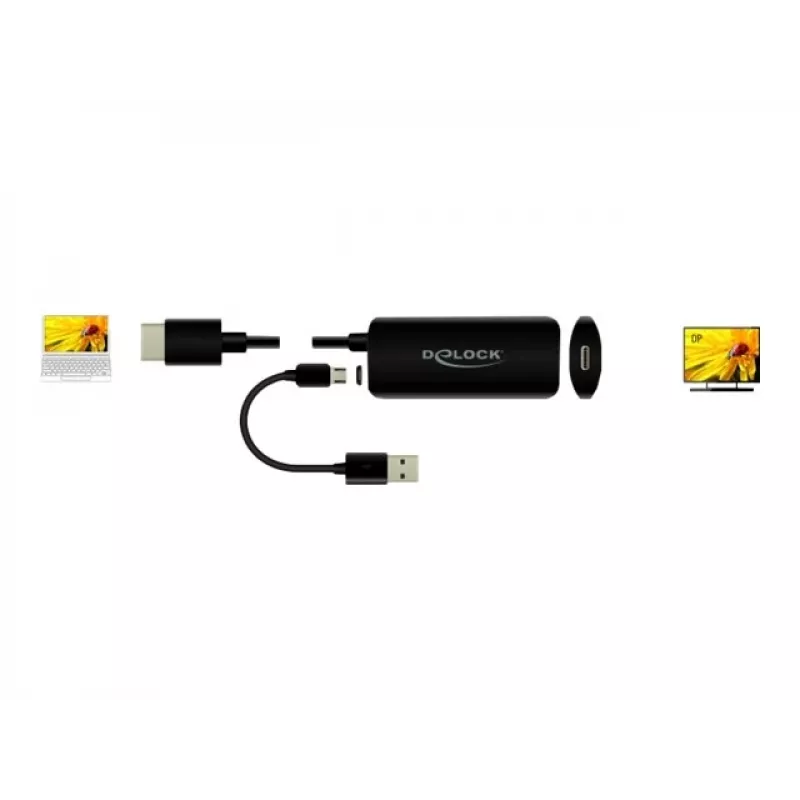Adaptador HDMI-A conector macho a conector hembra USB Type-C DeLOCK 63251