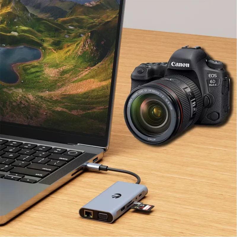 Adaptador USB-C 11 en 1 Hawk HW-HUB1101 — hub multipuerto con 11 conexiones