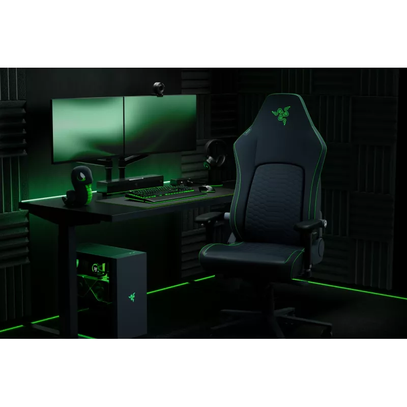 Silla gaming ergonómica Razer con Breathable Comfort | Iskur V2 NewGen | negro/verde