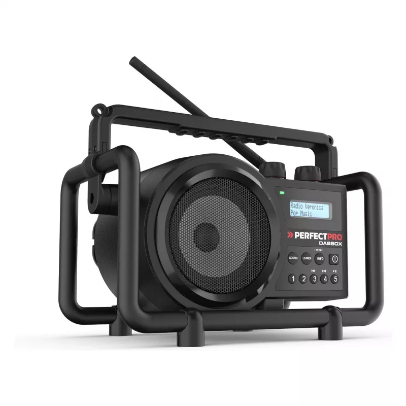 Perfectpro DABBOX Radio de obra DAB+ FM AUX Bluetooth antichoque