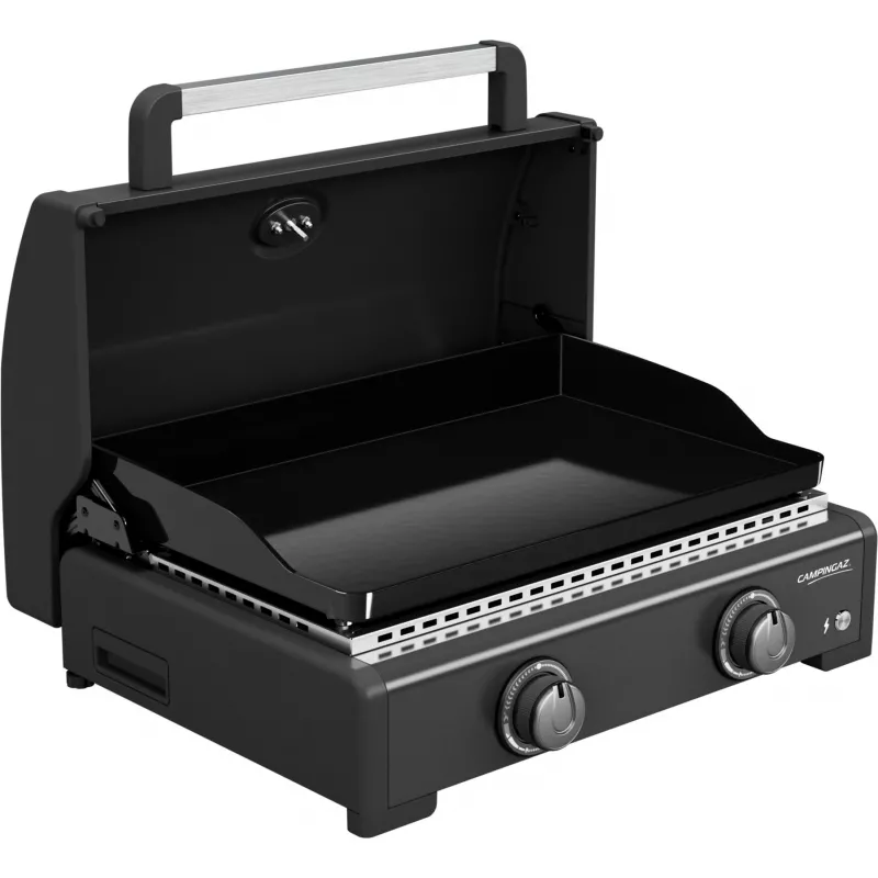 Plancha de gas Campingaz Onyx 2 2217205 — plancha de 2 fuegos con superficie de cocción de hierro fundido