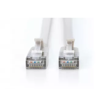 Latiguillo de parcheo DIGITUS CAT6A F-FTP, 7 m, gris, RJ-45–RJ-45, 10 Gbit/s