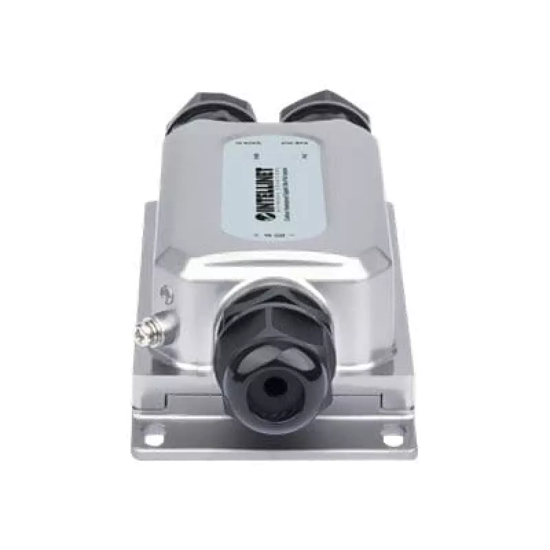 Inyector Gigabit PoE++ Intellinet para exterior antivandálico, un puerto de 60 W, compatible con IEEE 802.3bt (4PPoE), IP67 impermeable, IK10 antivandálico, carcasa de metal