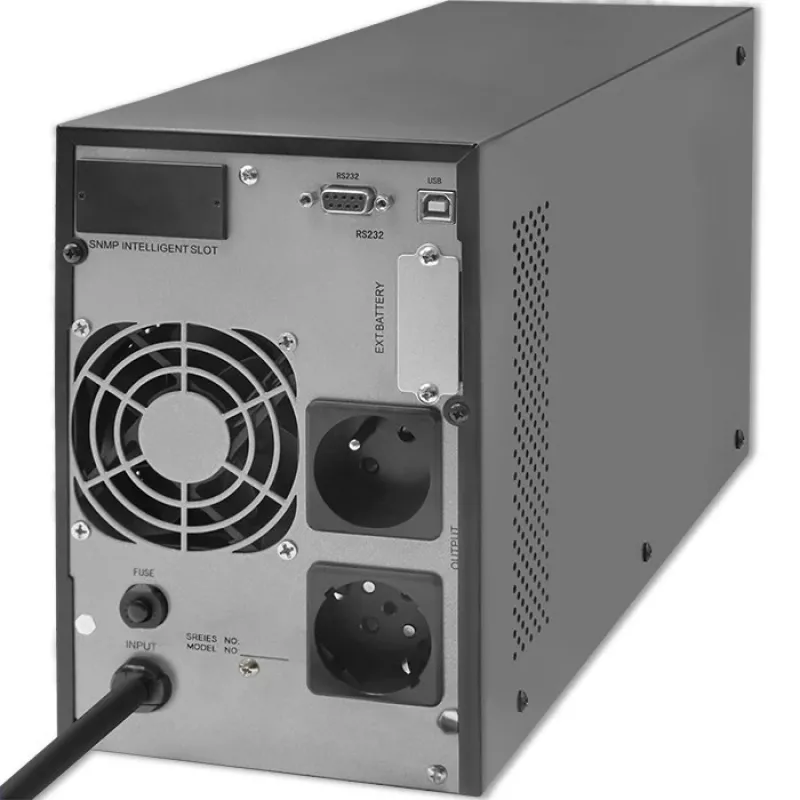 Sistema de alimentación ininterrumpida QOLTEC 53981 On line 2kVA, capacidad 2000 VA